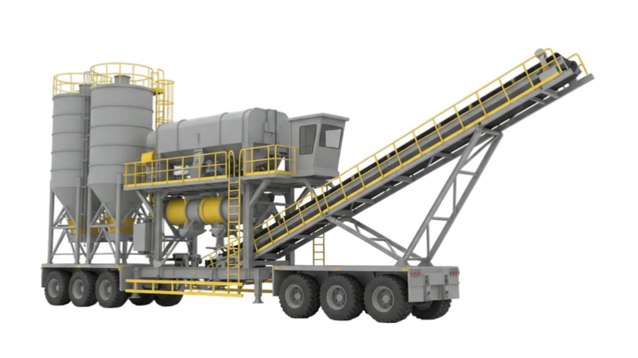 Mobile batching plant 16–18 tyre 25–40 ton per day concrete production construction equipment